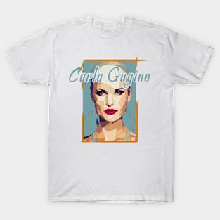 Carla Gugino watercolor portrait graphic design T-Shirt